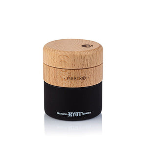 RYOT - Beech Wood GR8TR Grinder with Jar Body (Black)-Turning Point Brands Canada